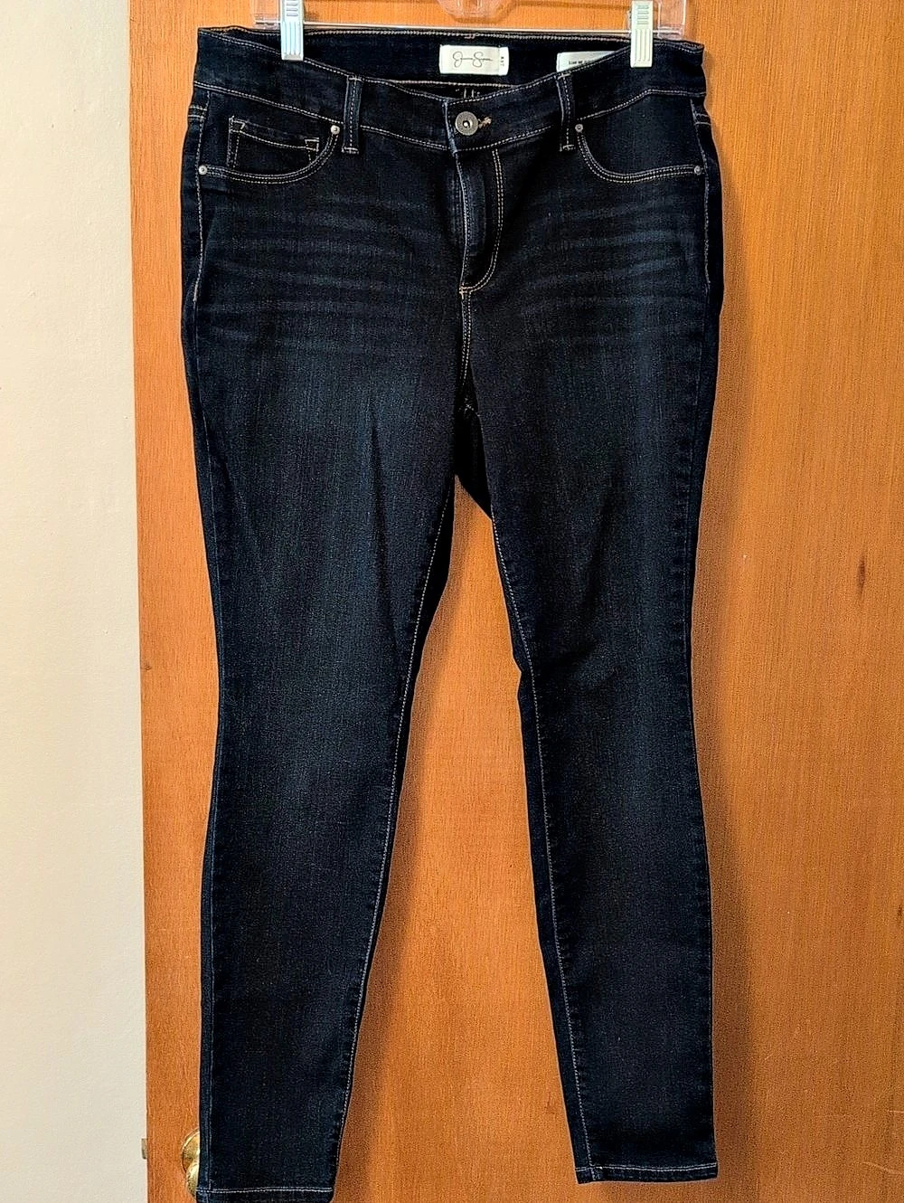 Jessica Simpson Kiss Me Super Skinny Jeans Black Waist 14W
